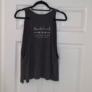 Open arm charcoal GREY tank size XS. BRAND NEW!!